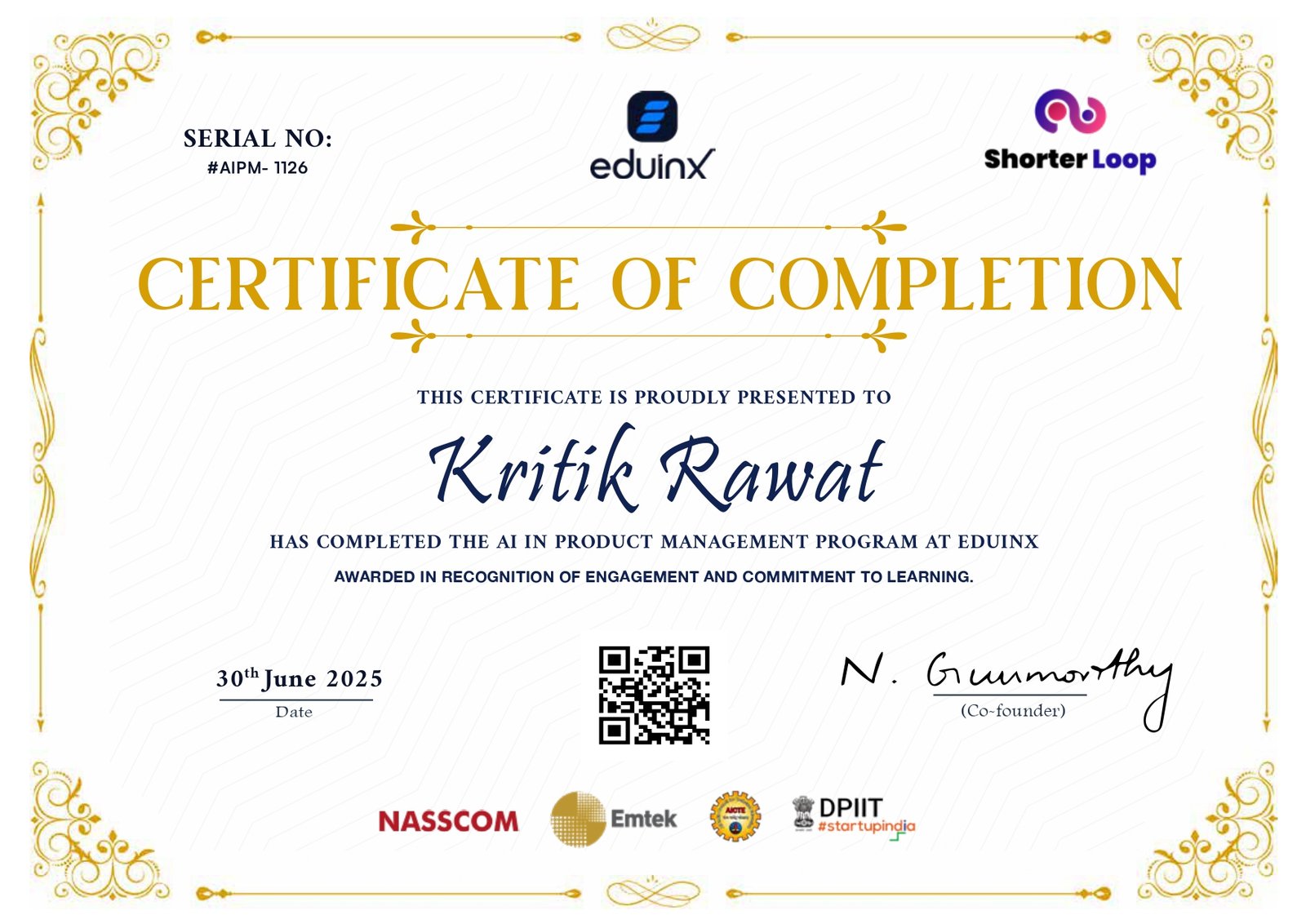 Certificate
